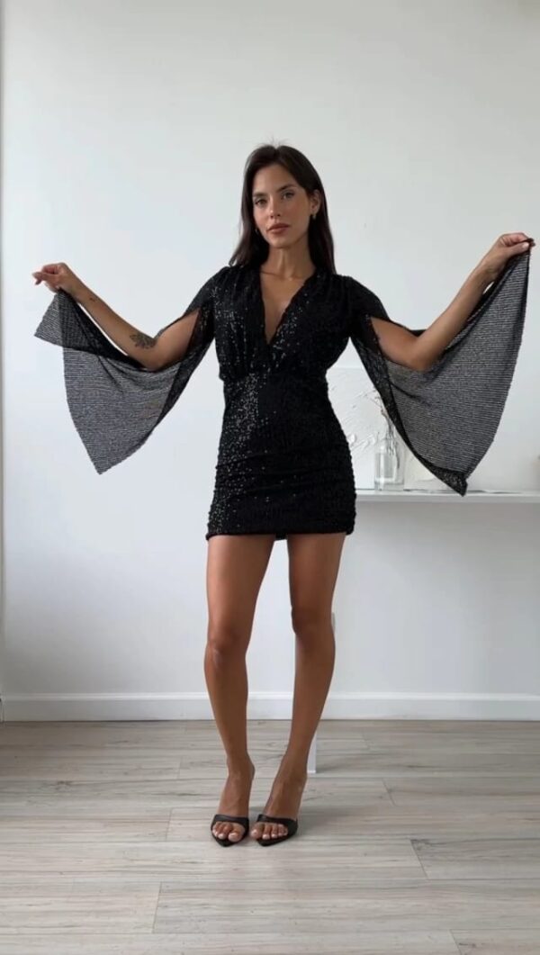Vestido corto flor. - Imagen 4