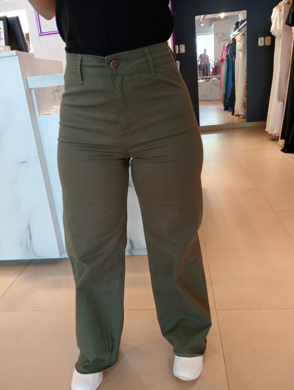 Jeans wide leg gabardina. - Imagen 8
